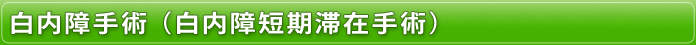 白内障手術（白内障短期滞在手術）